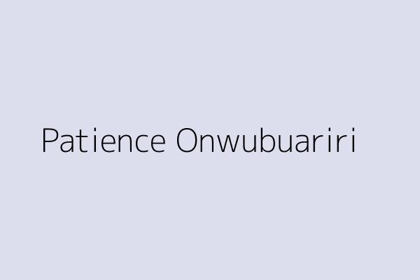 Patience Onwubuariri 